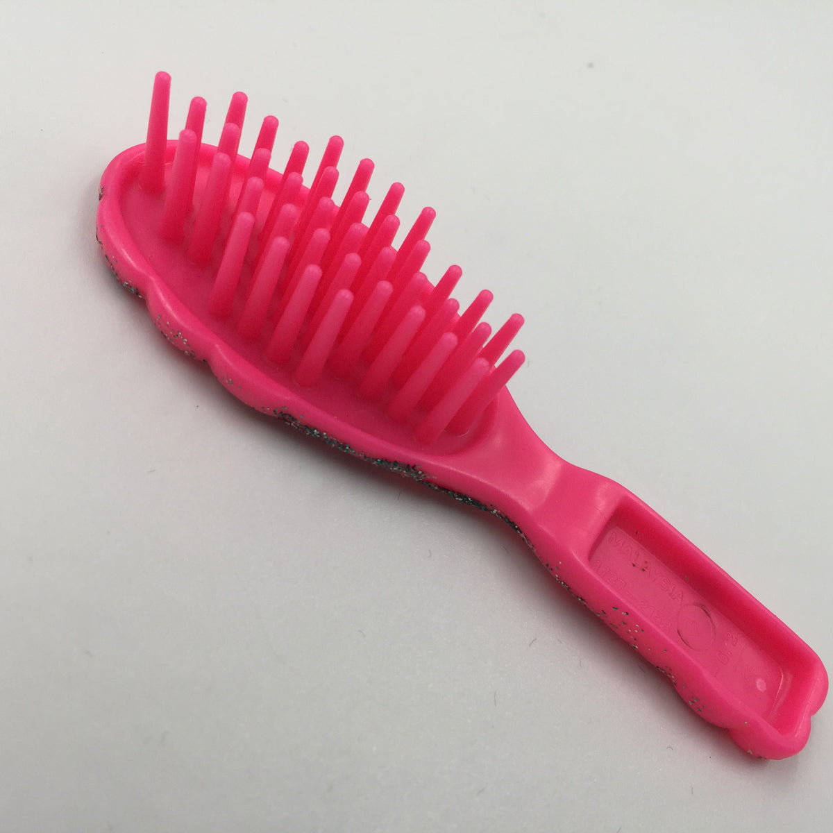 10029 T Barbie Doll Accessories Warm Pink Hair Brush Glittered JWSEstateSales