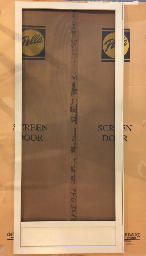 10142 - AS - Pella Hinged Patio Door Double Screen Set - Tan - 8