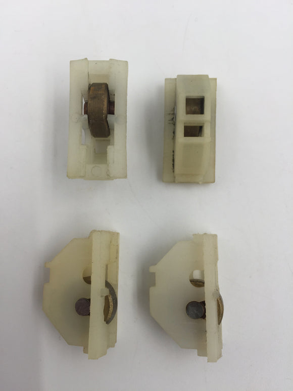 10147 - AS - Sliding Window Rollers - Set of 4 - Brass Rollers with High Impact Plastic Housing - Box 8