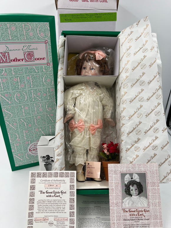 10665 - C - Porcelain Doll - The Good Little Girl with a Curl - Limited Edition - 5800A - 1991 - Box 30