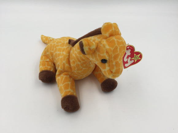 8808 - T - Beanie Baby Giraffe - 1995 - Adorable Yellow and Brown Spotted Collectible with Tags  - Box 41