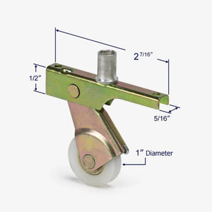 10065C - AS - Spring 10065C - Screen Tension Door Roller, 1" Nylon Concave - Patio Screen Doors - Housing Size: 2-7/16" x 2-1/2" x 5/16" - Box 10 (Copy)