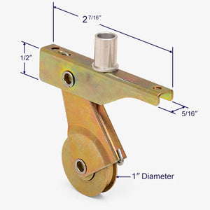 10065B - AS - Spring 10065B - Screen Tension Door Roller, 1" Steel BB Concave - Patio Screen Doors - Housing Size: 2-7/16" x 2-1/2" x 5/16" - Box 10