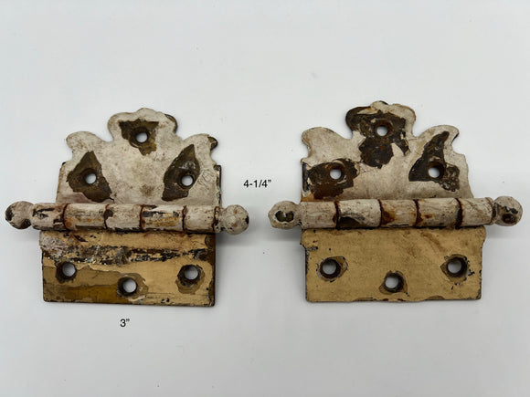 10242 - AS - Antique Brass Hinges - Ornate - Set of 2 - McKinney - 3