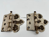 11023 - AS - Vintage Brass Hinges (2) - Late 1800s to Early 1900s - Box 7