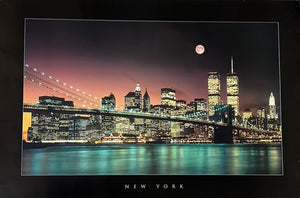 8627 - A - Litho - "Reflections" - New York City With the Twin Towers as a Perfect Centerpiece -  - Litho BV292 - 1998