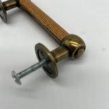 10256 - H - Amerock Drawer/Cabinet Pull - Brass Ends, Wood Center - 3 1/2" - Box 8