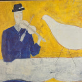8488 - A - Man Playing Violin w/White Dove - Print