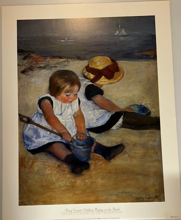 8574 - A - Litho GCP595 - Children Playing on Beach - Mary Cassatt