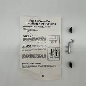 10353 - AS - Patio Door Screen Hook Striker - 1 1/2" x 1/2"- Metal - Box 1