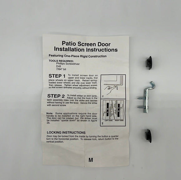 10353 - AS - Patio Door Screen Hook Striker - 1 1/2