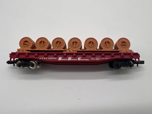 10704 - T - N-Gauge Flat Car - ATSF 90850 - Box 9