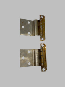 11023F - AS - National 2-1/2" x 2-1/8" - 3/8" Offset Metal Cabinet Hinges - 2-Pcs - Box 10