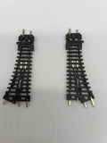 10722 - T - N-Gauge Track 3.6" Switches - Package of 2 - 1 Right, 1 Left - Box 9