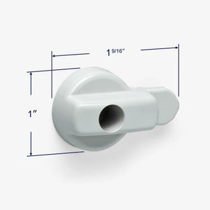 9898A - AS - Andersen and Sunrise Patio Door Screen Lock Latch - PVC - White - Box 1A