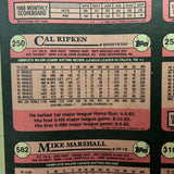 10250 - C - Topps Baseball Cards - 1988 - Un-Cut Sheet - 132 Cards
