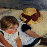 8574 - A - Litho GCP595 - Children Playing on Beach - Mary Cassatt