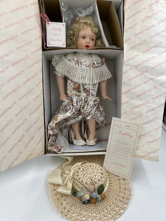 10108 - C - Porcelain Doll - Ashley - Sculpted by Helen Kish - 1991 - In Original Box - B0x 30