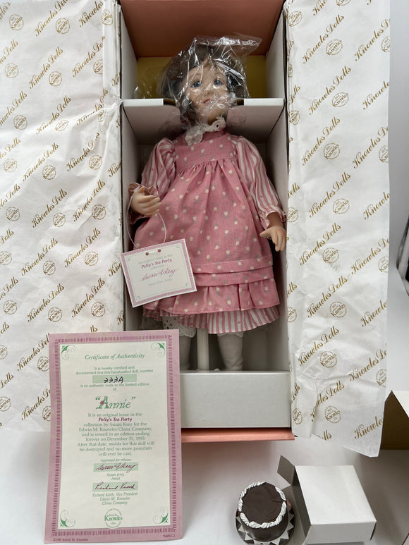 10115 - C - Porcelain Doll - Annie - Original Issue - 1992 - Limited Edition - In Original Box  - Box 30