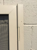 10142 - AS - Pella Hinged Patio Door Double Screen Set - Tan - 8" Kick-plate