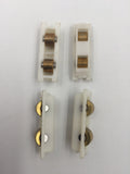 10144 - AS - Sliding Window Rollers - Set of 4 - Brass Rollers with High Impact Plastic Housing - Box 8