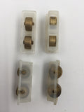 10146 - AS - Sliding Window Rollers - Set of 4 - Brass Rollers with High Impact Plastic Housing - Box 8