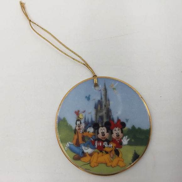 10325 - C - Disney Porcelain Ornament Medallion - Magic Kingdom - Mickey and the Gang - Box 29