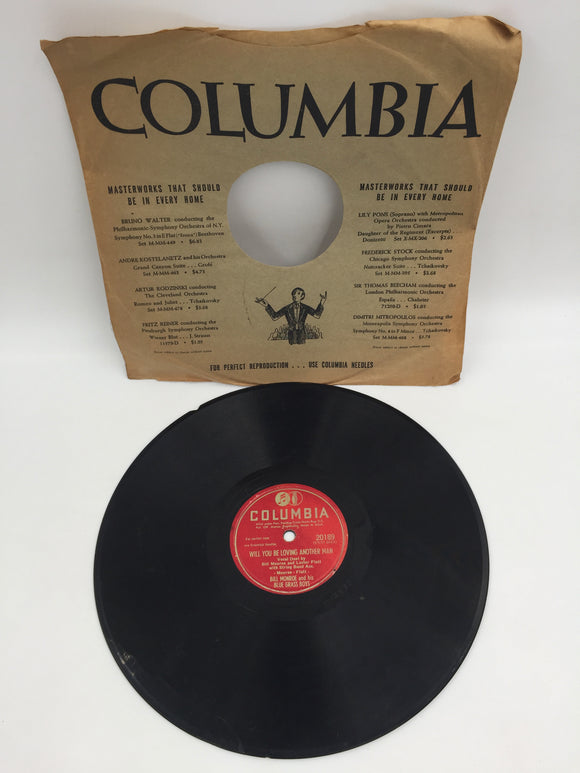 10385 - M - Record 78 RPM - Bill Munroe and his Bluegrass Boys - Columbia - Box 23
