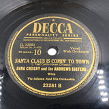 10402 - M - Record 78RPM - Bing Crosby and the Andrew Sisters - Decca Records - Album #A-403 - Box 23