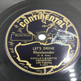 10411 - M - Record 78 RPM - Donald's Musette Orchestra - Continental Records - C-1006 - Box 23