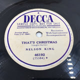 10419 - M - Record 78 RPM - Nelson King - Decca Records Sample Copy - 46192 - Box 23