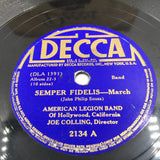 10422 - M - Record 78 RPM - American Legion Band of Hollywood, CA - Decca - DLA 1391 - Box 23