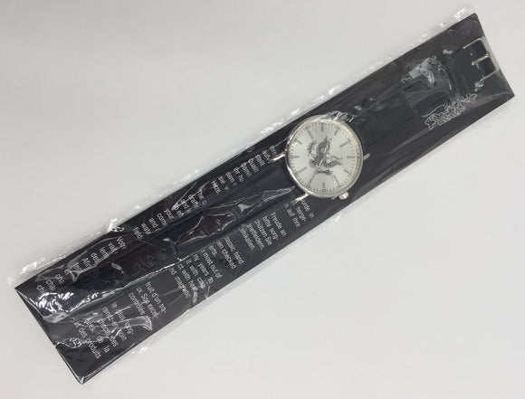 10438 - AP - Wrist Watch - U.S. Eagle Emblem Face - Silver Color - Black Band - New - Box 34