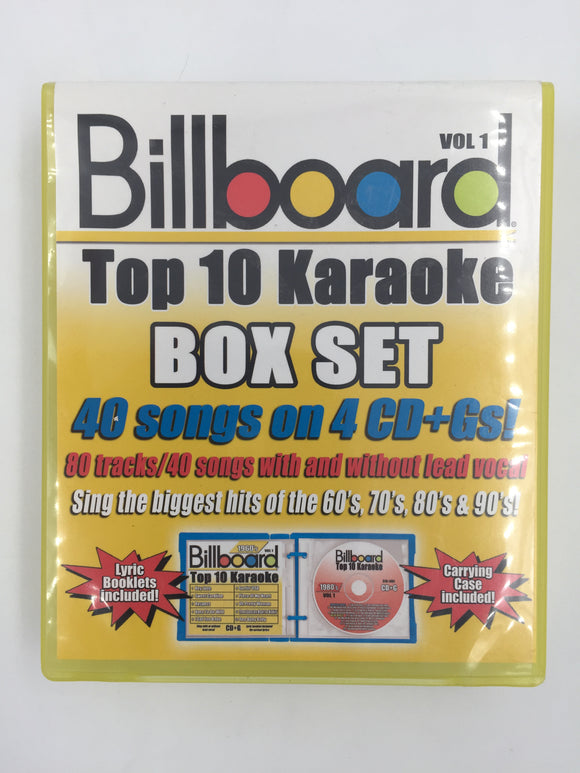 10519 - M - CD-CDG - Billboard Top 10 Karaoke Box Set - 4 CD/40 Songs - 60's,70's,80's,90's - Box 41