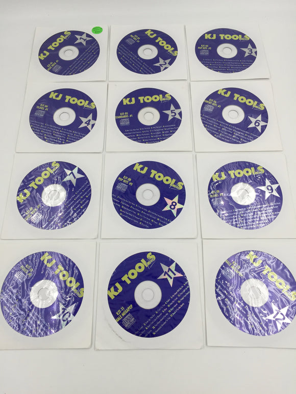 10520 - M - CD-CDG - 12 Disk Karaoke CDG - KJ Tools Set - 243 Songs - Box 41