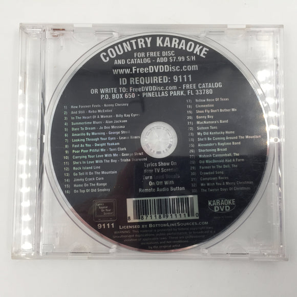 10521 - M - Karaoke DVD - Country Karaoke - 33 Country Songs - Lyrics Shown On Your TV Screen - Box 41