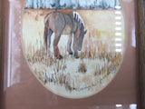 10566 - A - Original Signed Water Color - "Horse Grazing" by Carolyn D. Janes
