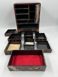 10630 - AN - Antique Chinese Jewelry Box Cabinet - Very Old - Handcrafted and Hand painted - Box 34