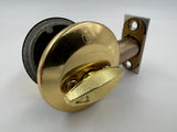 10660 - AS - Kwikset Deadbolt with Key - Bright Brass - VG Used Condition - Box 18