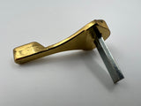 10669 - AS - Patio Door Brass 1-3/4" Thumb Lock - with 7/32" x 3/32" x 3/4" Bar Key - Box 7