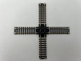 10681 - T - N Gauge  / Scale Track - 5" - 90 Degree Crossing - Individual Train Track - VG Condition - Box 9