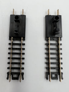 10723 - T - N-Gauge Track - 2.6" End Track - Package of 2 - Buffer Stop, Bumper Track, Bumping Post, Bumper Block or Stop-Block - Box 9