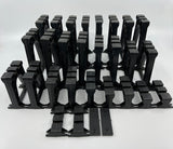 10741 - T - Lionel Train Cat. No. 110 Trestle - 29 Piece Set - Graduated Rise - Black - Box 37