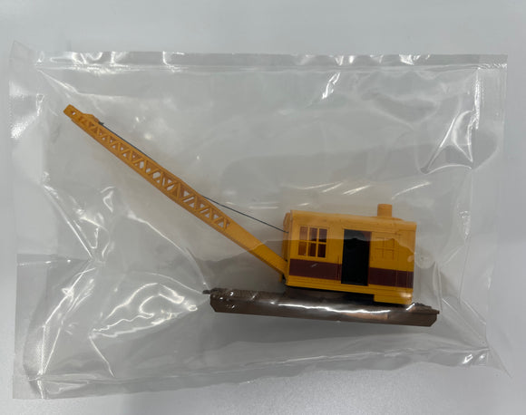 10778 - T - HO Gauge / Scale - Crane Unit - Yellow With Brown Stripe - Fits on Flat Car - Box 9