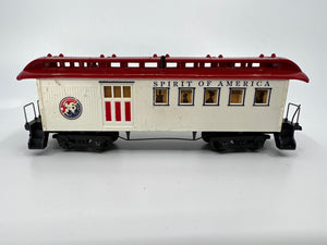 10780 - T - HO Gauge / Scale - Tyco Passenger Train Car - "Spirit of America" - Red White & Blue - EC - Box 9A