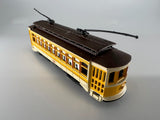 10789 - T - N Gauge / Scale - Bachmann - Yellow Brill Trolley Cable Car 36 - Motor Runs Strong - Lights Up - EC - Box 9