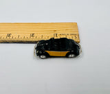 10910 - T - N-Gauge / Scale Busch Volkswagon Convertible Scale Model Car - VW Logo - Black with Mustard Yellow -Box 34