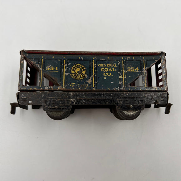 10934 - T - O-Gauge / Scale Vintage Marx Northern Pacific General Coal Car #554 - Box 43