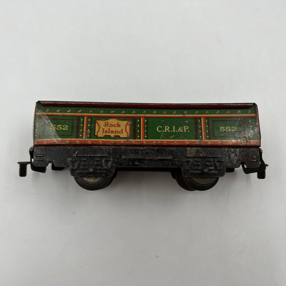 10935 - T - O-Gauge / Scale Vintage Marx Rock Island C.R.I.&P. Gondola #552 - Box 43