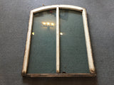 259D - AS - Arch Window - Top Sash Vintage - 33 1/4"w x 41 3/4"h - 1890's Era - Single-Pane Wavy Glass